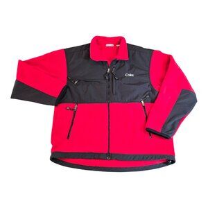 Outer Boundary Coke / Coca-Cola Fleece Jacket Red & Black Men's Size L